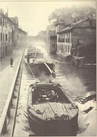 Il percorso della catena. Via Tofane. Cobbia di barconi